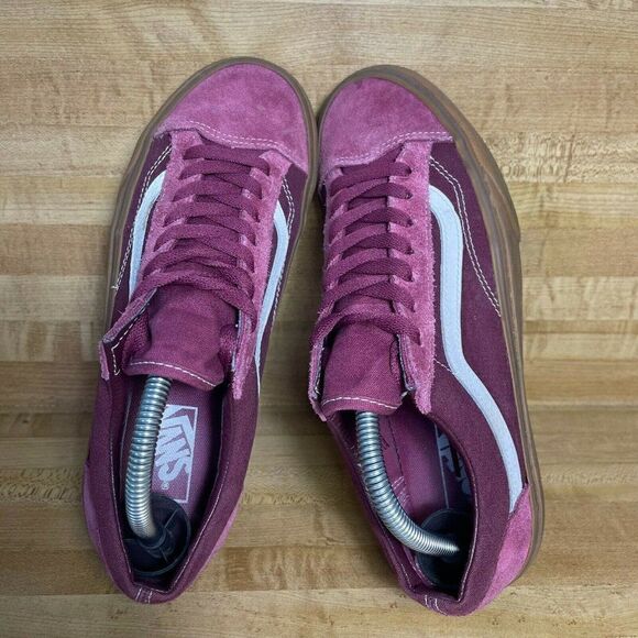 Vans Off The Wall Unisex Lace Up Sneaker Shoes Plum Size US M 8 W 9.5 507698 - Picture 4 of 8